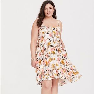 Ivory Floral Challis Dress 🌸